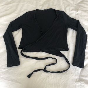 Brandy Melville Long Sleeve Wrap Top